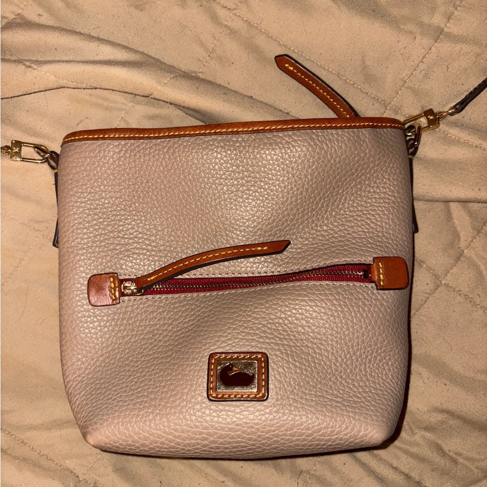 Dooney & Bourke Cream and Brown Crossbody Bag